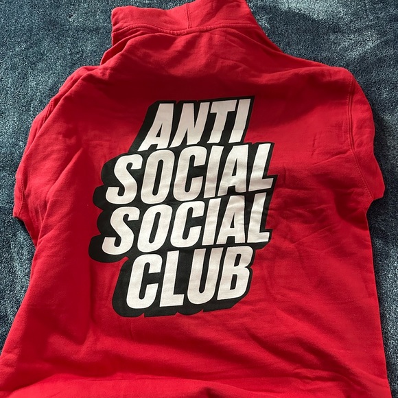 Anti Social Social Club Red Hoodie